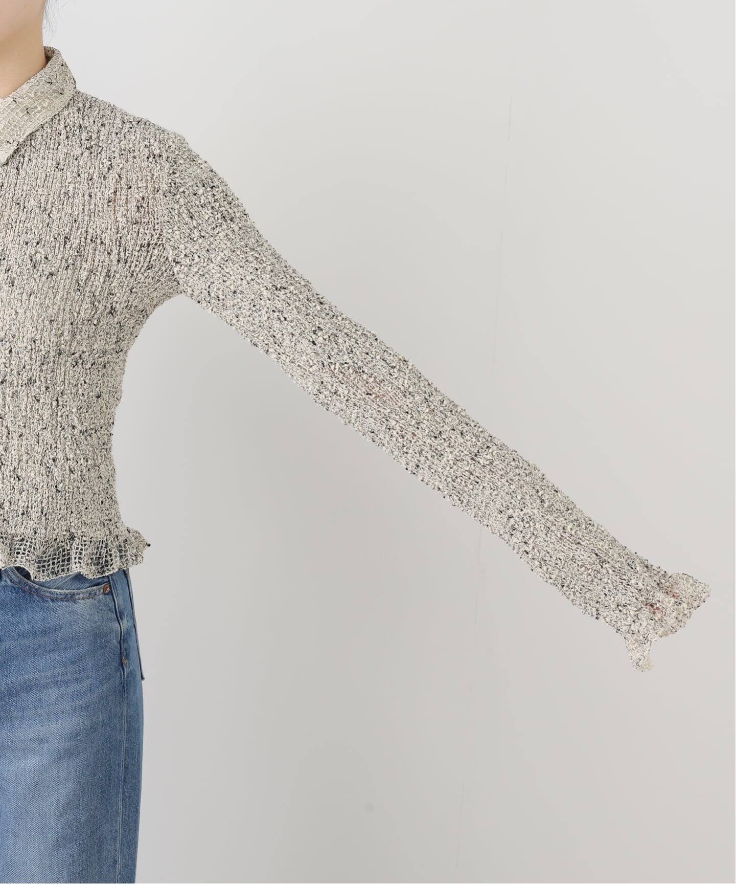CLANE/クラネ MIX MESH GATHER SHIRT 19122-4332（シャツ／ブラウス 