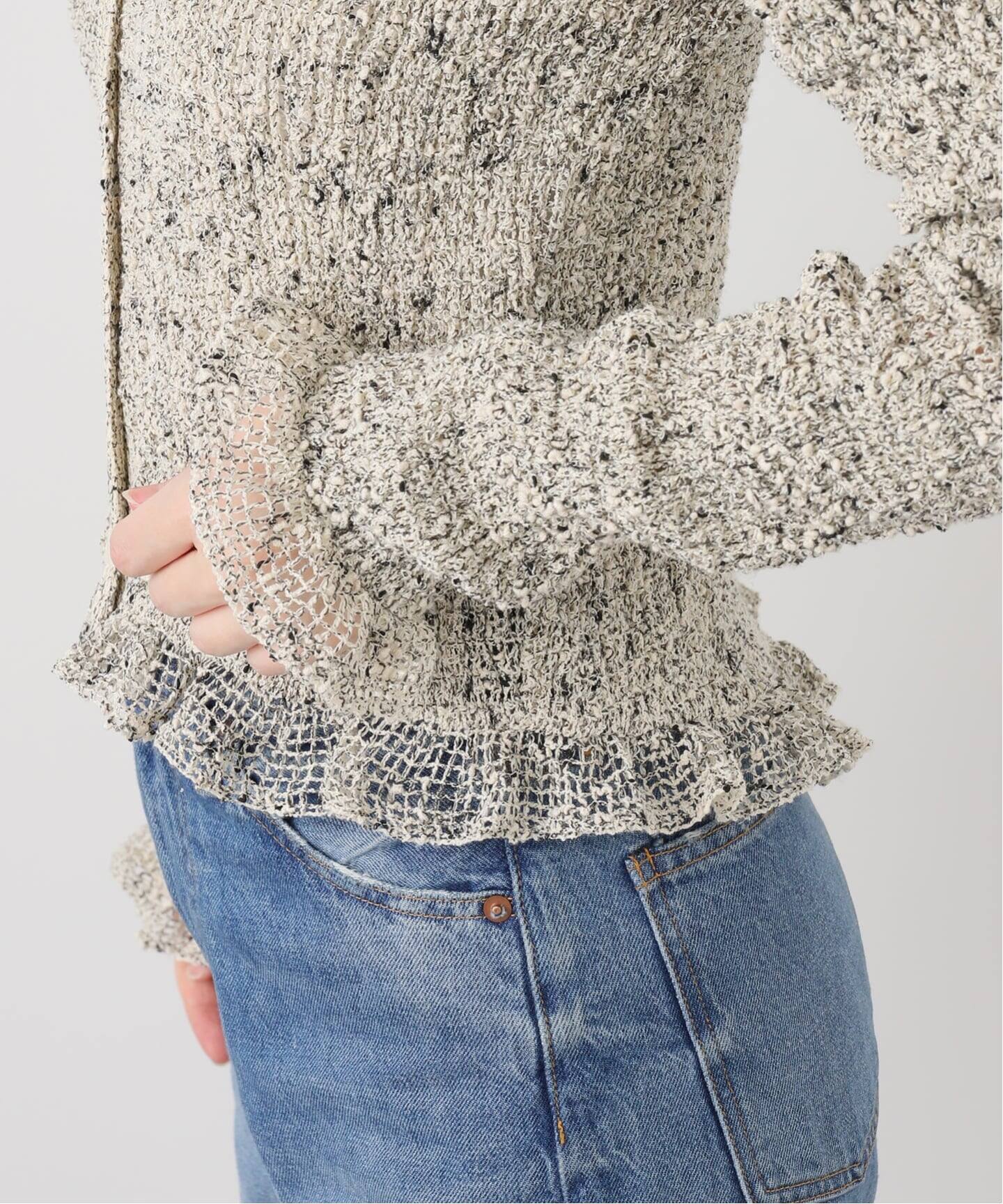 CLANE/クラネ MIX MESH GATHER SHIRT 19122-4332（シャツ／ブラウス 