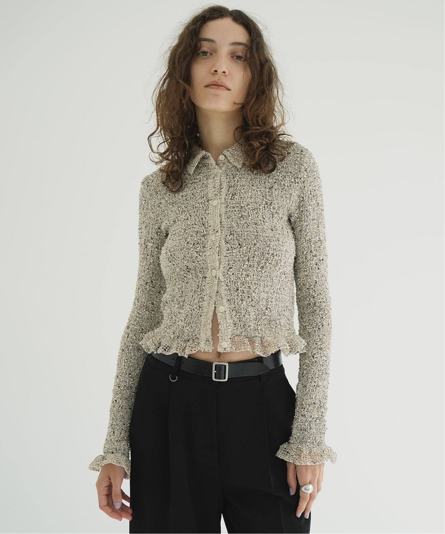 CLANE/クラネ MIX MESH GATHER SHIRT 19122-4332（シャツ／ブラウス 