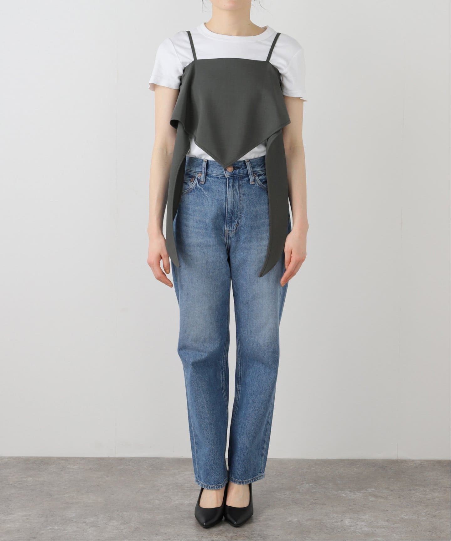 LOW CLASSIC/ロウ クラシック CLASSIC SCARF TOP LW251BL08GR（シャツ