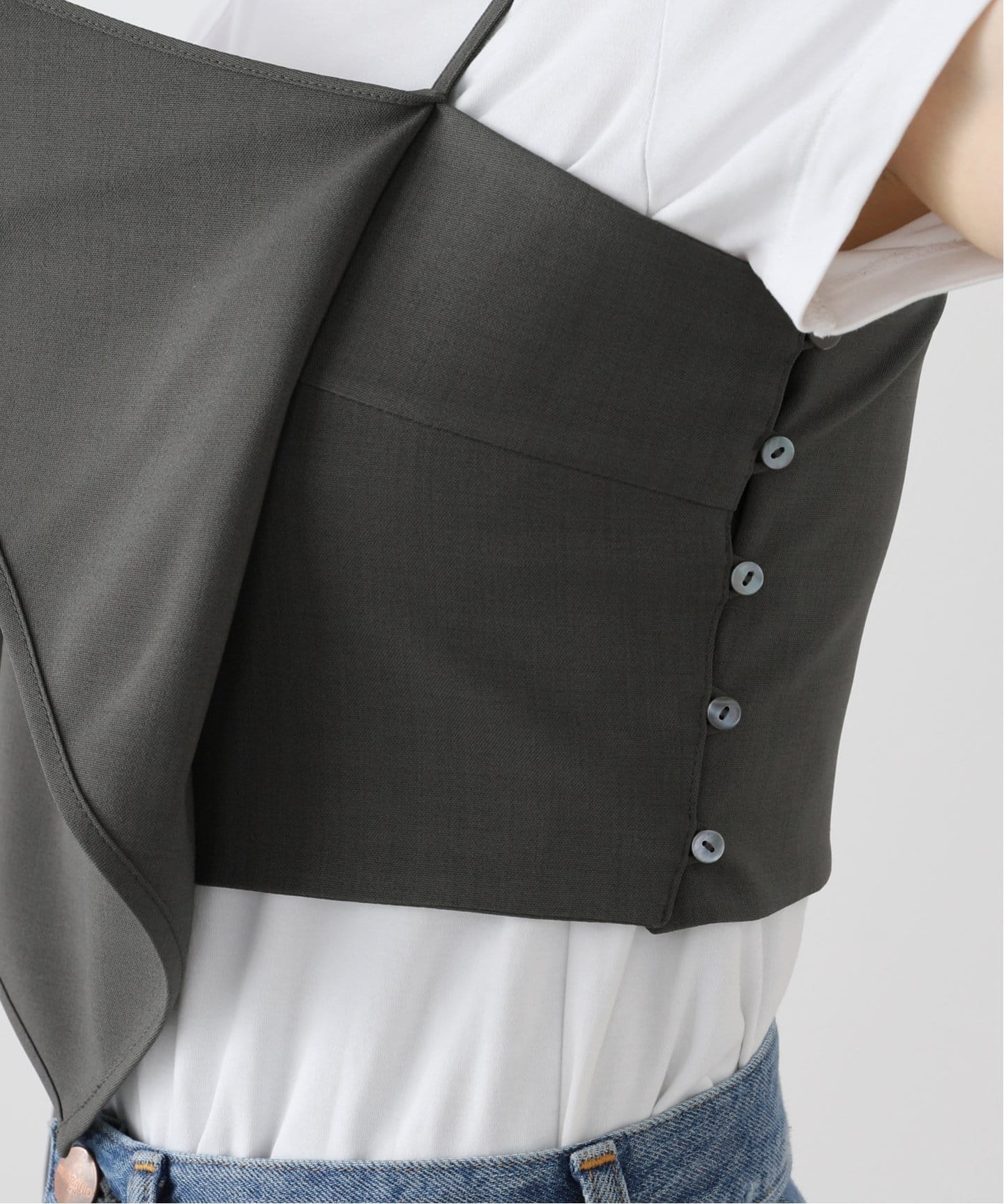 LOW CLASSIC/ロウ クラシック CLASSIC SCARF TOP LW251BL08GR（シャツ