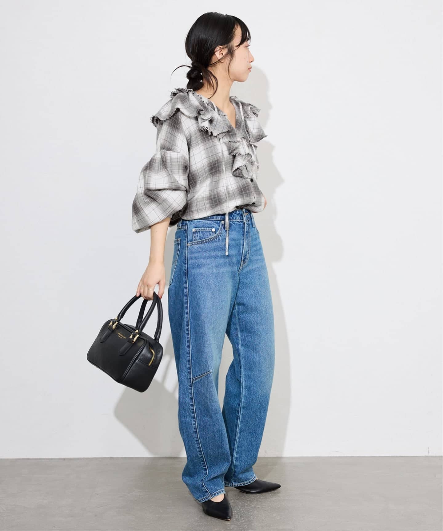 crinkle crinkle crinkle SLOBE別注 ネルチェックラッフルブラウス CC crinkle crinkle crinkle SLOBE別注 ネルチェックラッフルブラウス CC