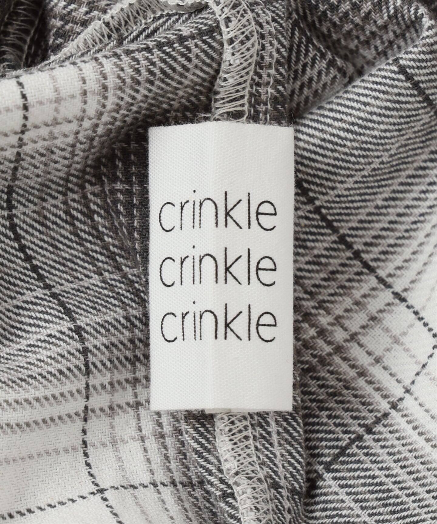 crinkle crinkle crinkle SLOBE別注 ブラウス 美品 crinkle crinkle crinkle SLOBE別注 ネルチェックラッフルブラウス CC