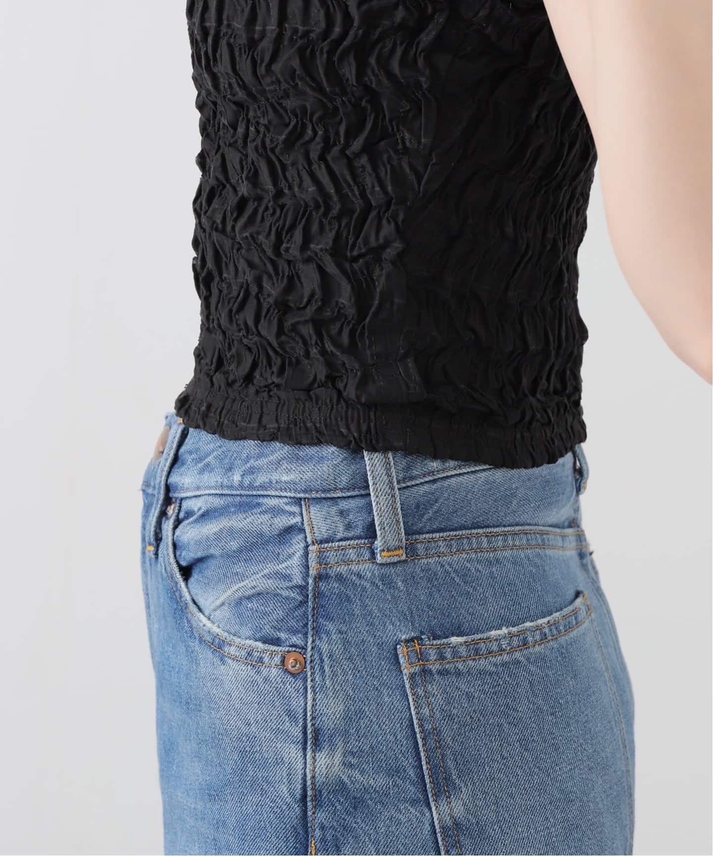 トップス CLANE SHIRRING PUFF TOPS クラネ CLANE SHIRRING PUFF TOPS （IVORY） -ファッション通販