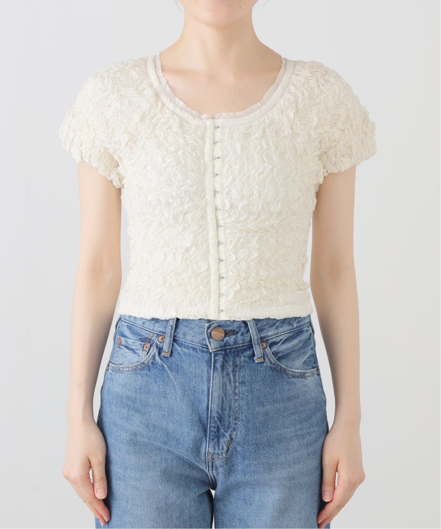 CLANE/クラネ SHIRRING PUFF TOPS 19122-4072（シャツ／ブラウス