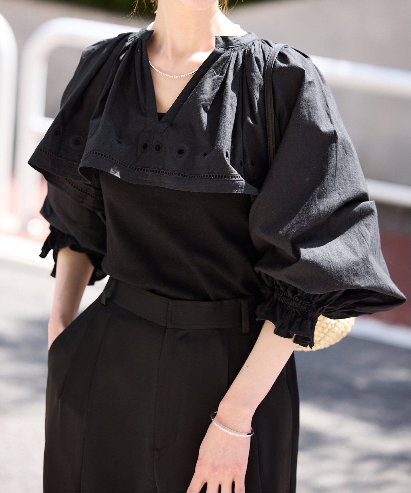 crinkle crinkle crinkle cropped blouse crinkle crinkle crinkle 