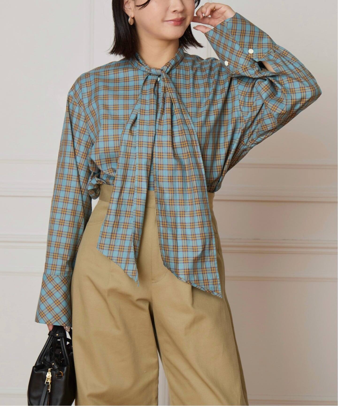 IENA LA BOUCLE ストライプ ボウタイシャツ IENA - IENA LA BOUCLE ストライプ ボウタイシャツの通販 by