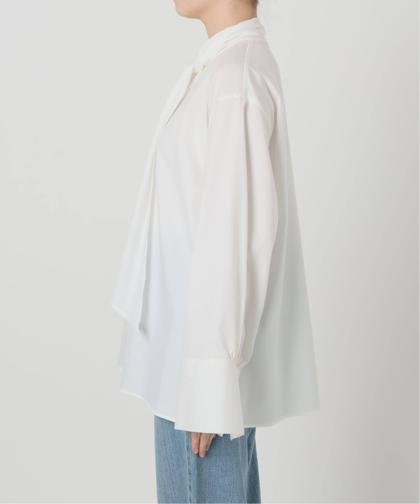 IENA LA BOUCLE コットンフロンタブルボウタイブラウス（シャツ