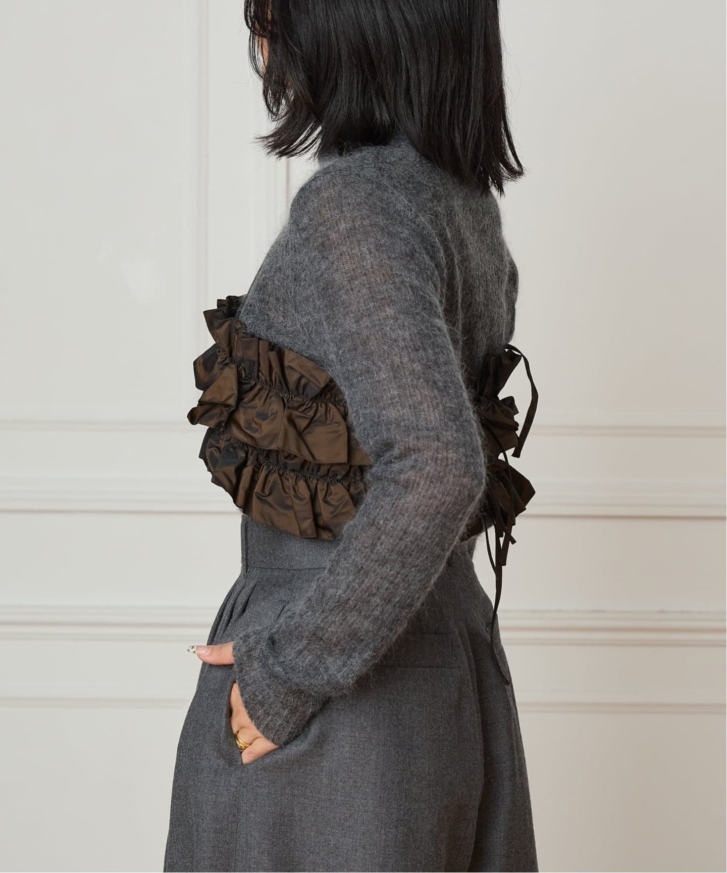 IENA LA BOUCLE タフタフリルビスチェ（その他トップス）｜IENA