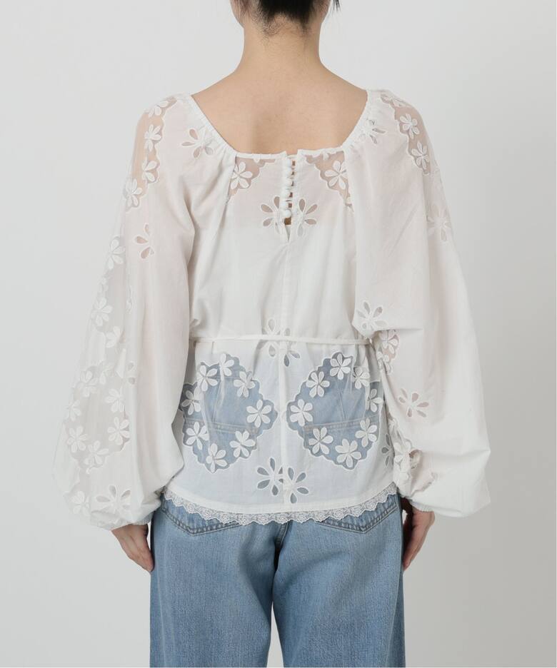 IENA LA BOUCLE レースエンブロボイルブラウス（シャツ／ブラウス 