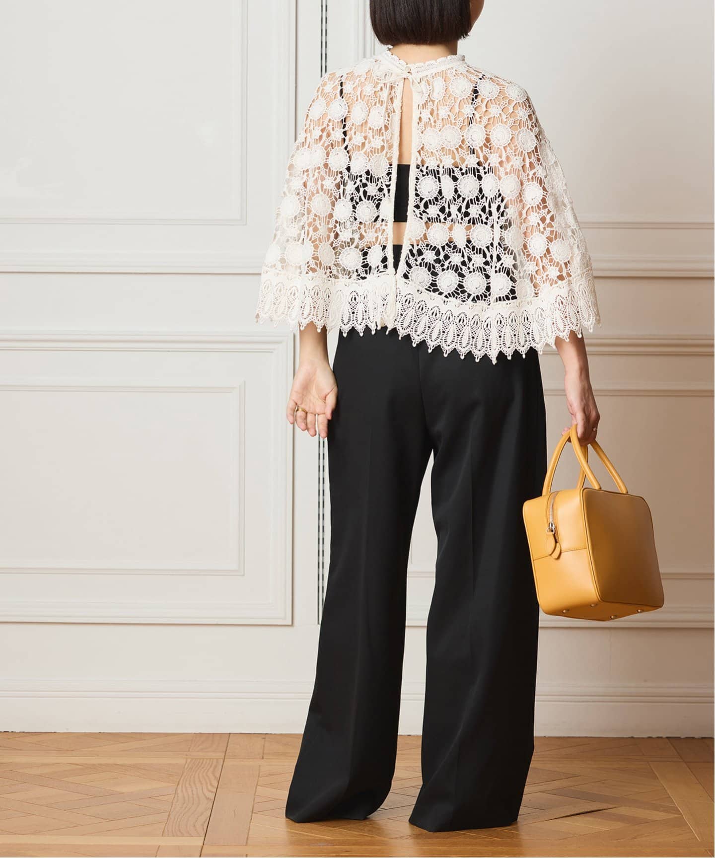 IENA LA BOUCLE レース トップス イエナ ジャケット IENA LA BOUCLE レースポンチョ（シャツ／ブラウス）｜IENA