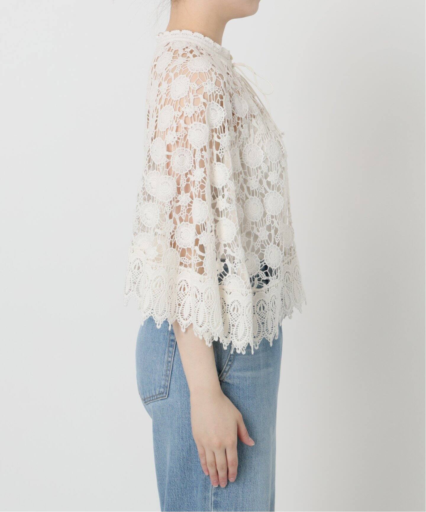 イエナ　IENAIENA LA BOUCLEレースカラーブラウス IENA LA BOUCLE（イエナラブークル）の「IENA LA BOUCLE レース