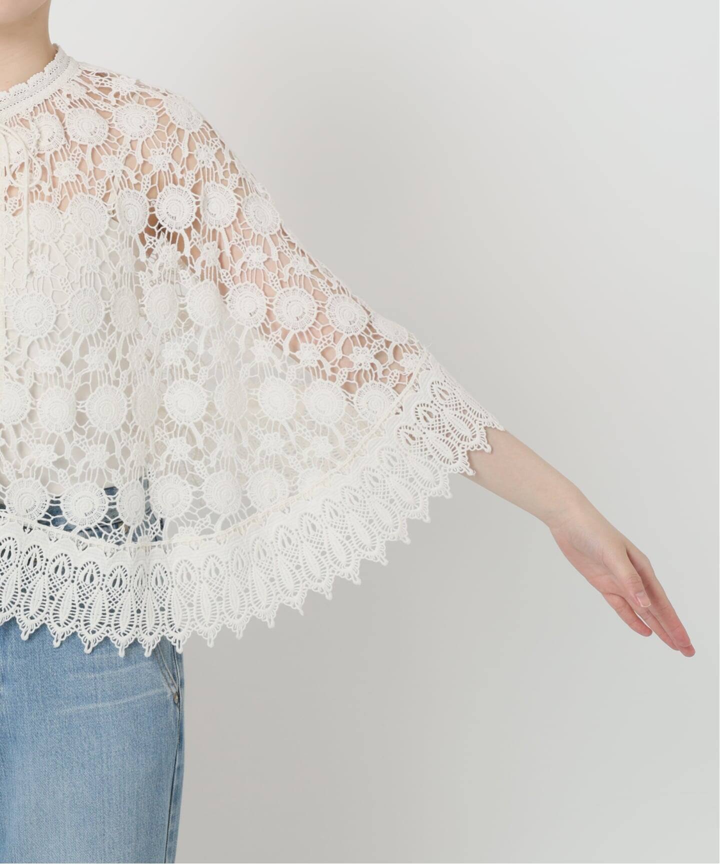 IENA LA BOUCLE レースポンチョ（シャツ／ブラウス）｜IENA（イエナ