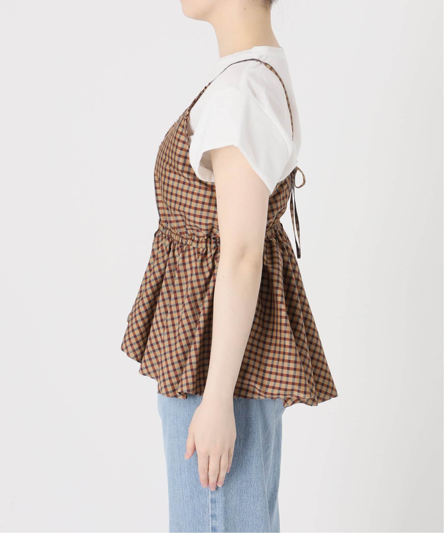 IENA LA BOUCLE ＊ C/Pポプリンチェックキャミソール IENA LA BOUCLE C/Pポプリンチェックキャミソール（キャミソール