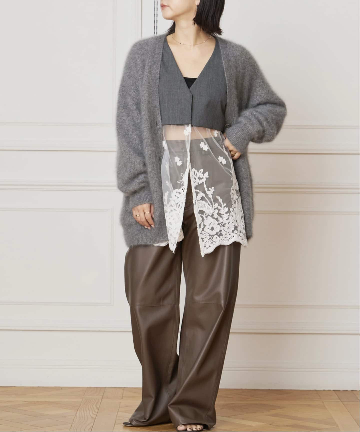 チュールレースノースリーブベスト　イエナラブークル　IENA LA BOUCLE チュールレースノースリーブベスト（ベスト）｜IENA（イエナ）の