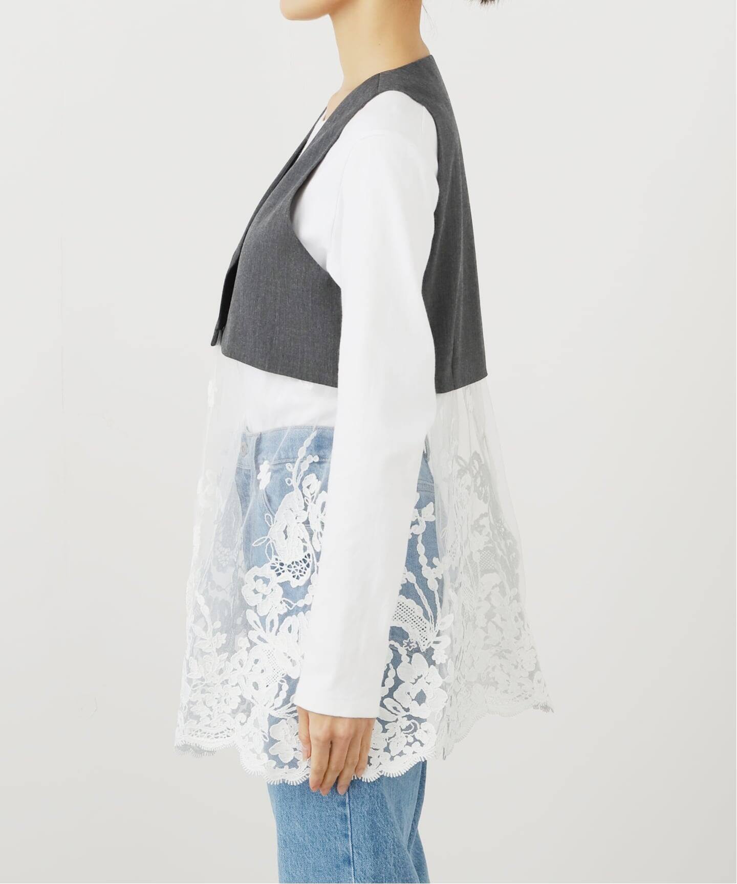 チュールレースノースリーブベスト（ベスト）｜IENA（イエナ）の