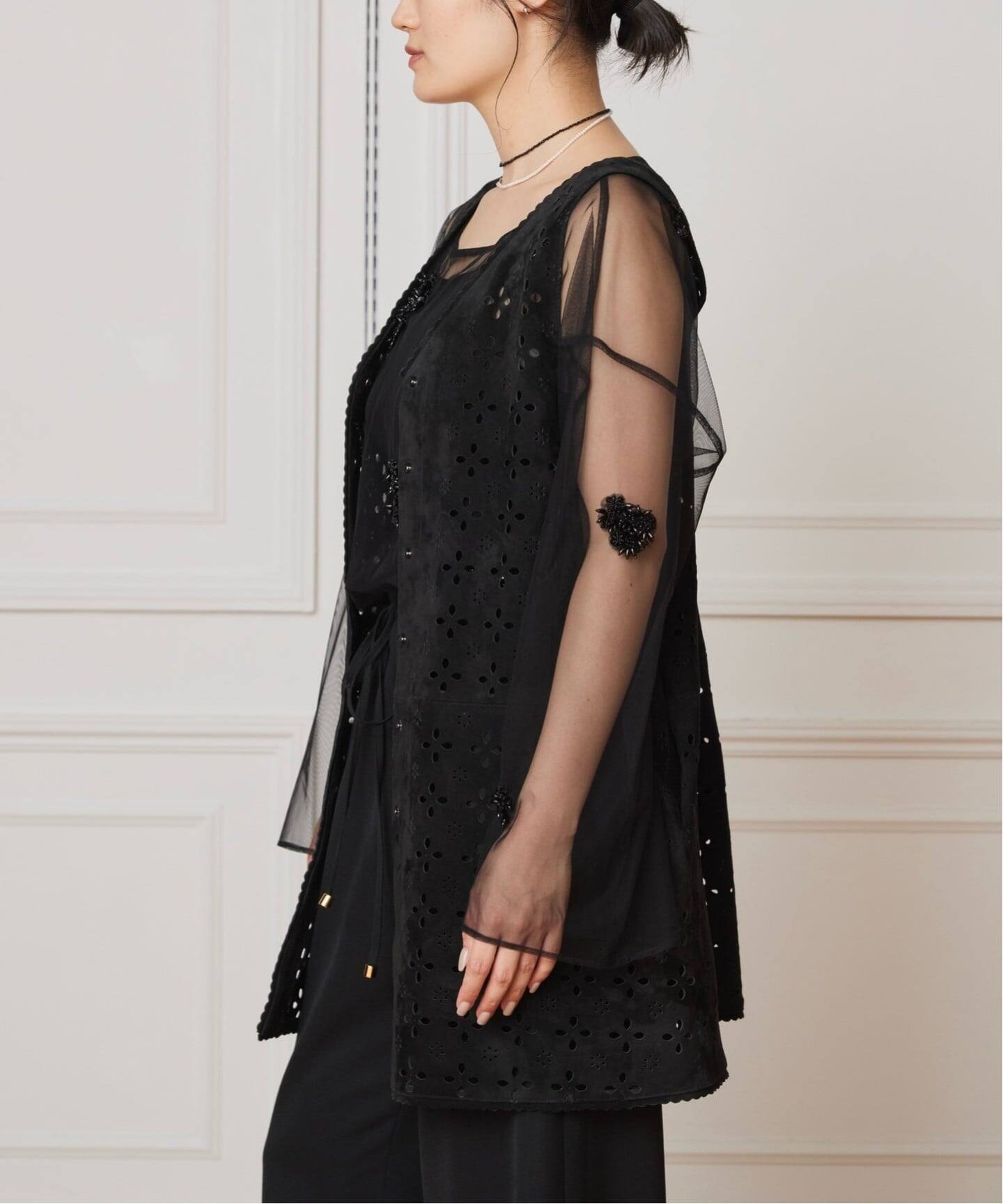 IENA LA BOUCLE ビジューチュールトップス（シャツ／ブラウス）｜IENA