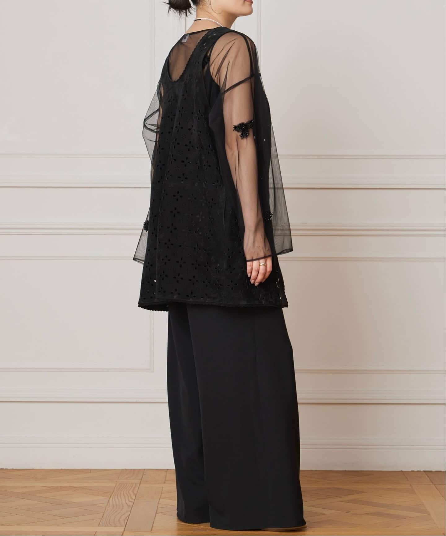 IENA LA BOUCLE ビジューチュールトップス（シャツ／ブラウス）｜IENA