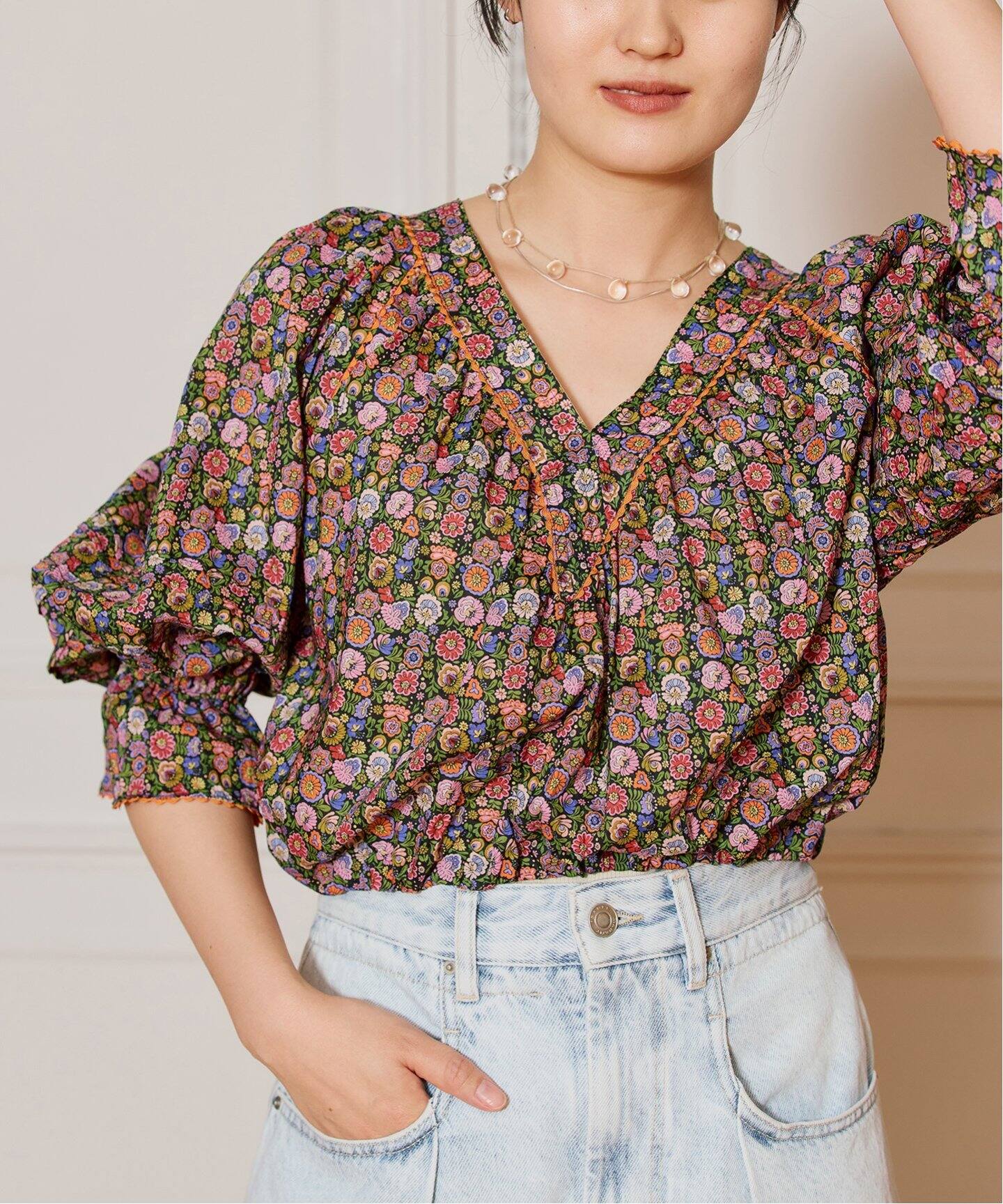 IENA LA BOUCLE LIBERTY プリントブラウス（シャツ／ブラウス）｜IENA  