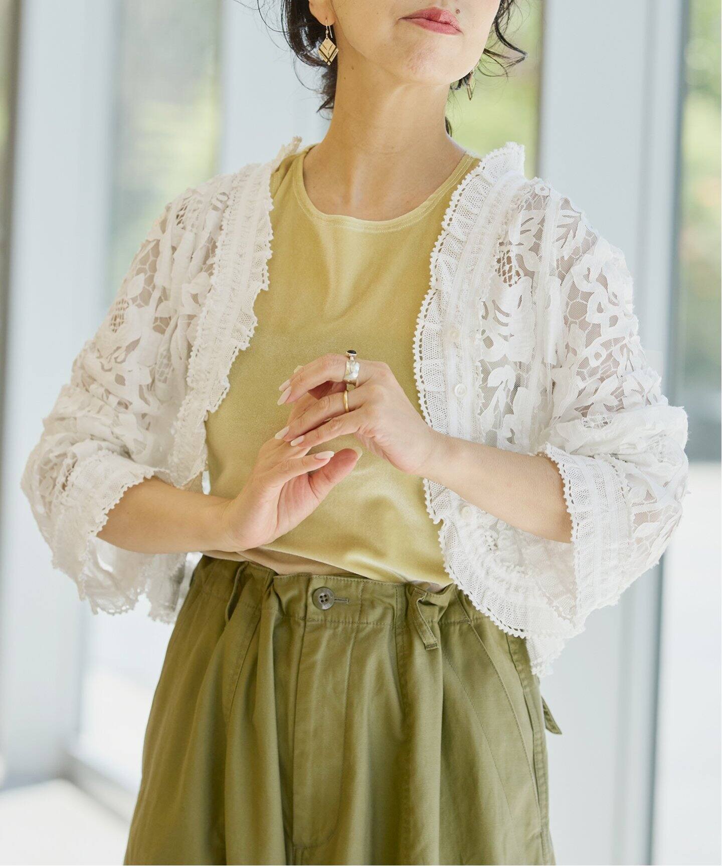 IENA LA BOUCLE レースボレロブラウス（シャツ／ブラウス）｜IENA 