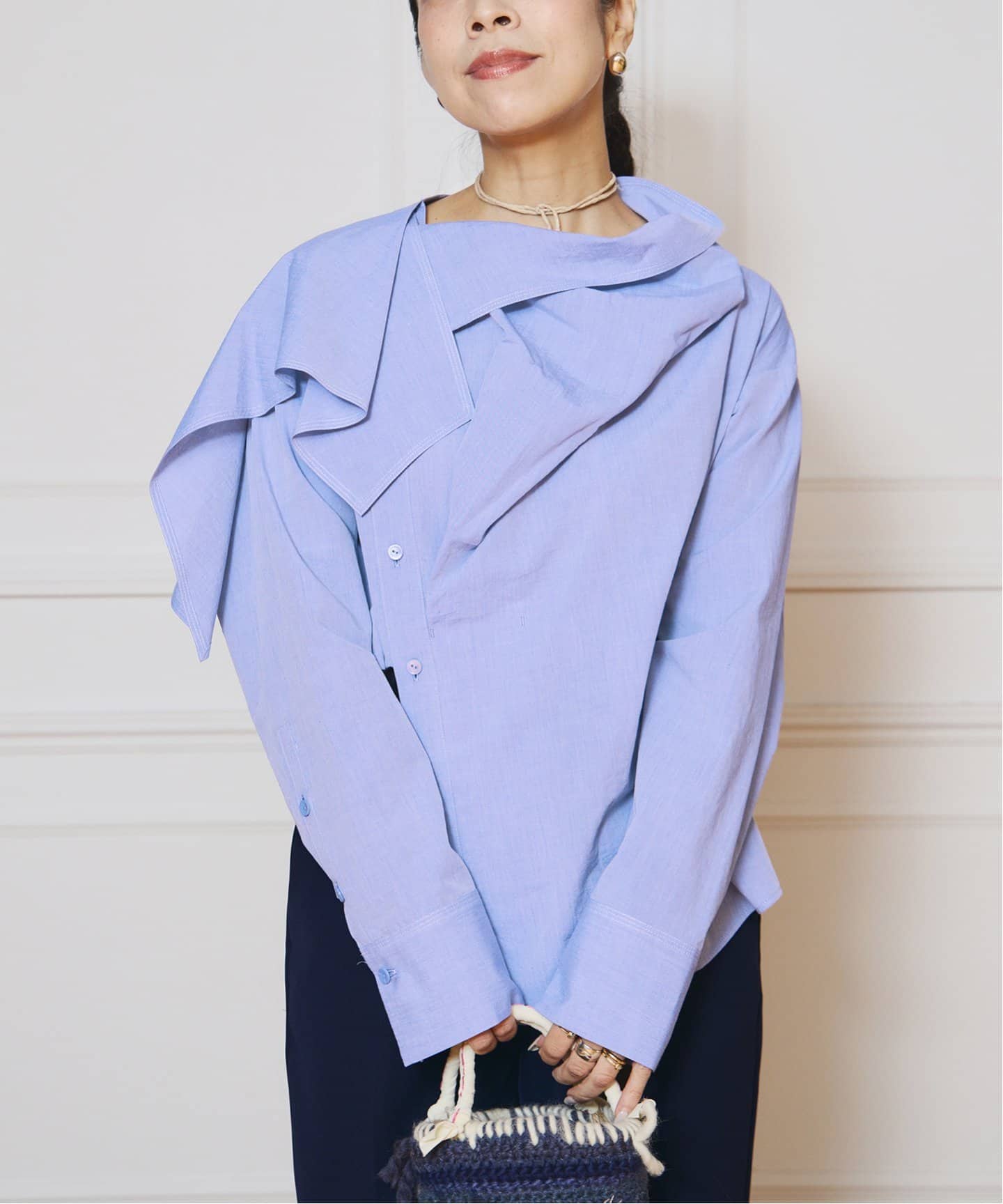 ブラウス シャツ IENA LA BOUCLE アシメカラーシャツ レディース IENA LA BOUCLE アシメカラーシャツ（シャツ／ブラウス）｜IENA