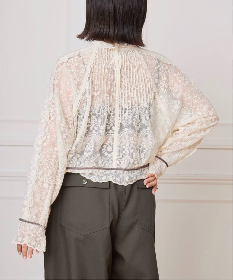 IENA LA BOUCLE チュールエンブロイダリーブラウス（シャツ／ブラウス  