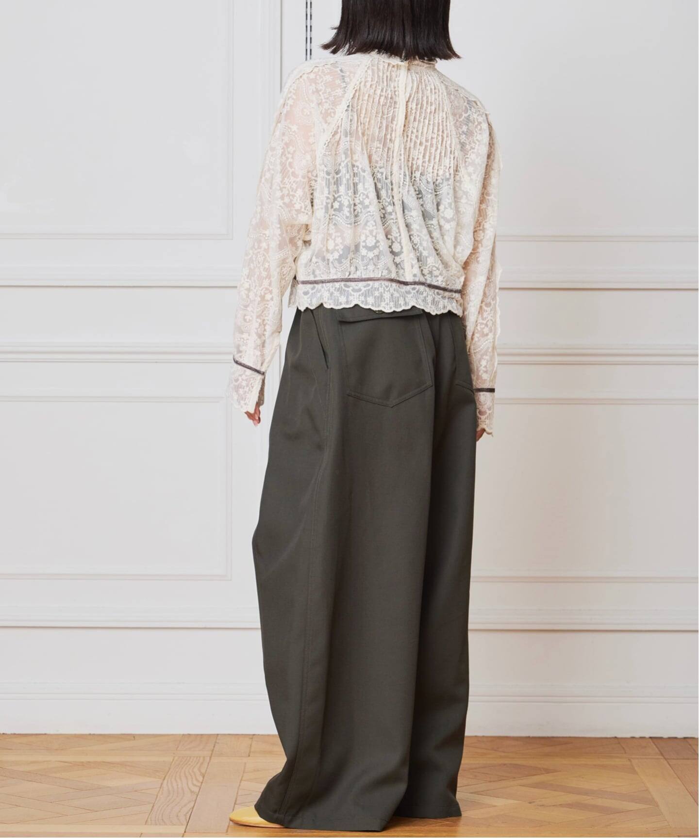 IENA LA BOUCLE チュールエンブロイダリーブラウス（シャツ／ブラウス
