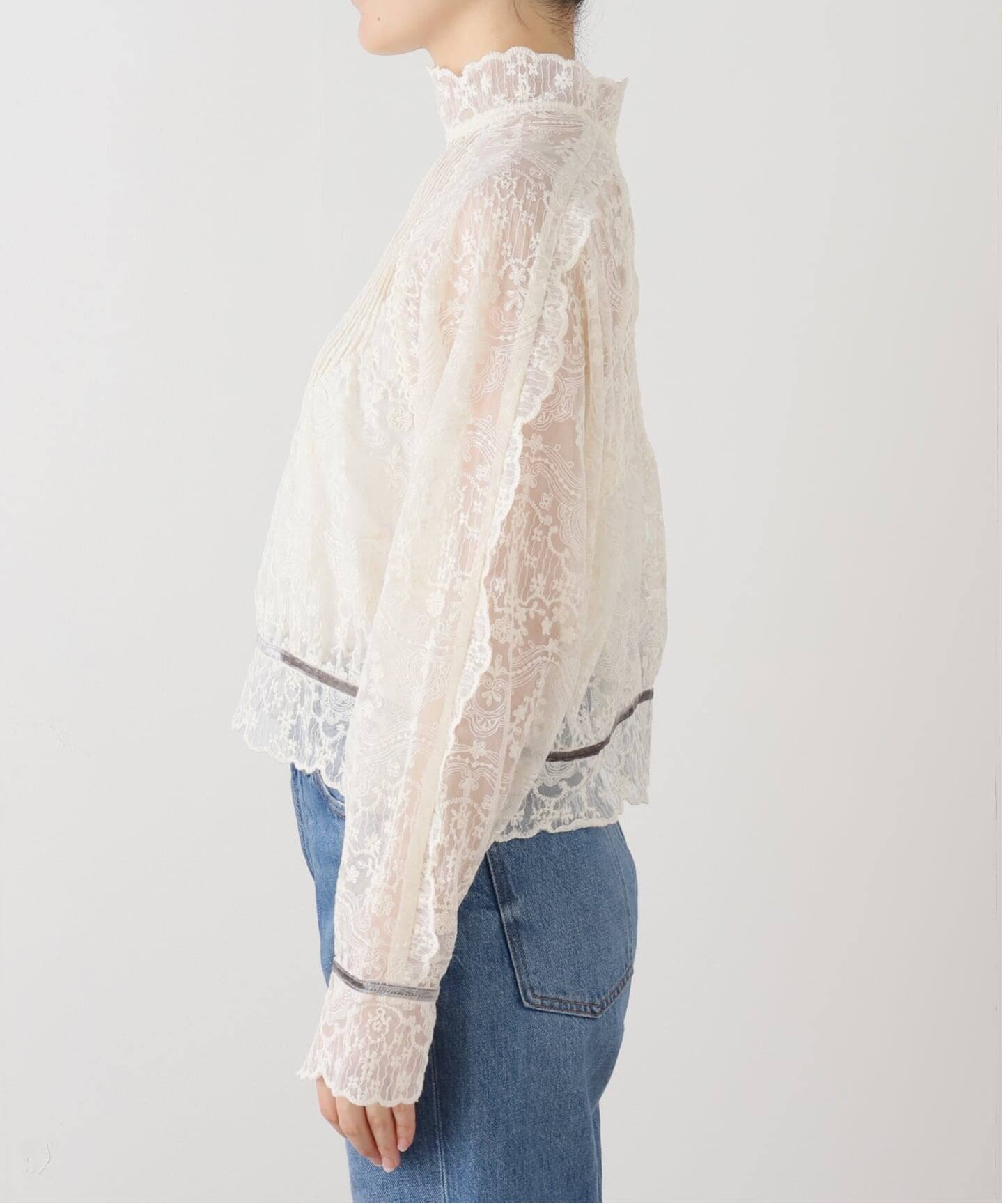 IENA LA BOUCLE チュールエンブロイダリーブラウス（シャツ／ブラウス 