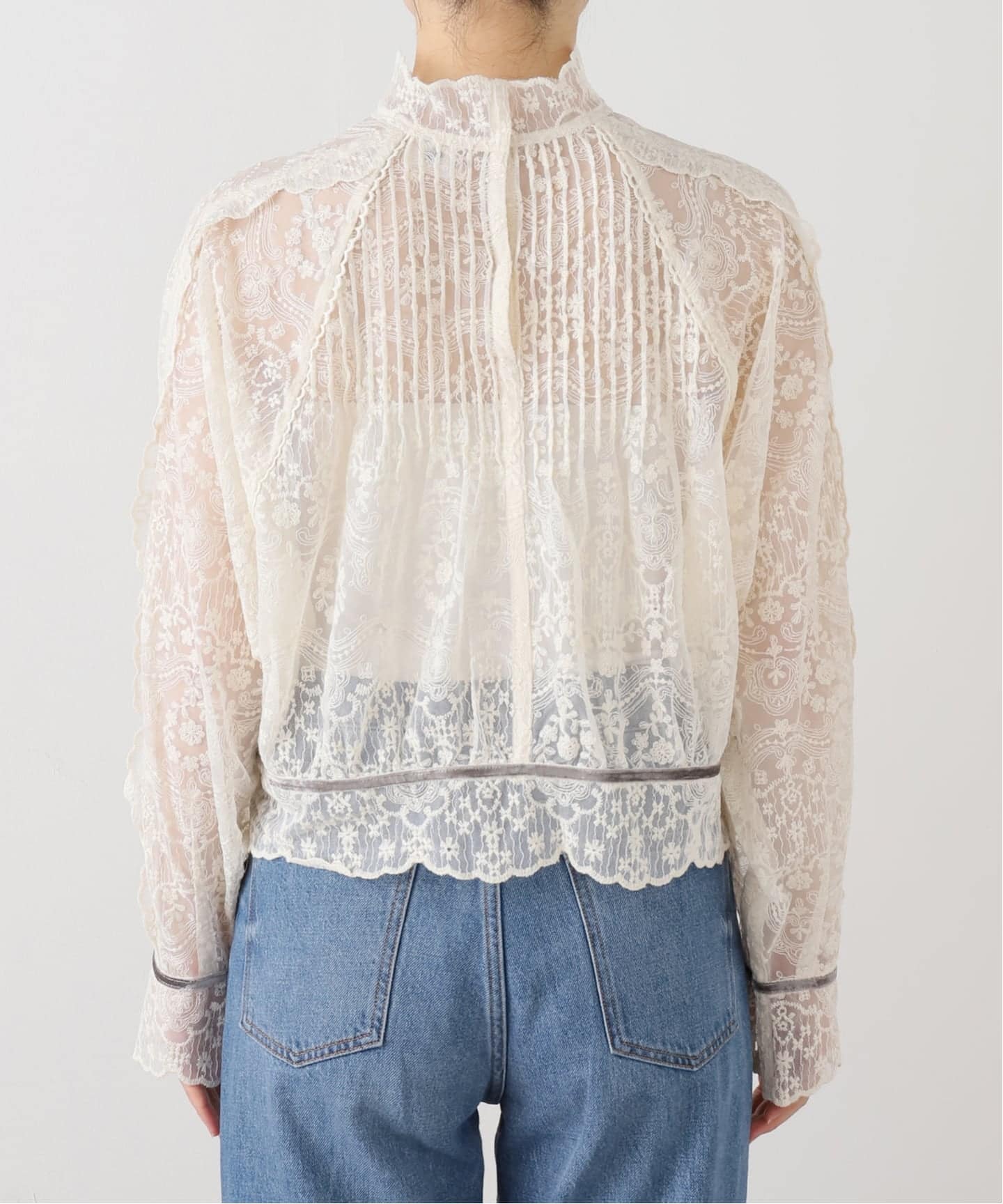 IENA LA BOUCLE チュールエンブロイダリーブラウス（シャツ