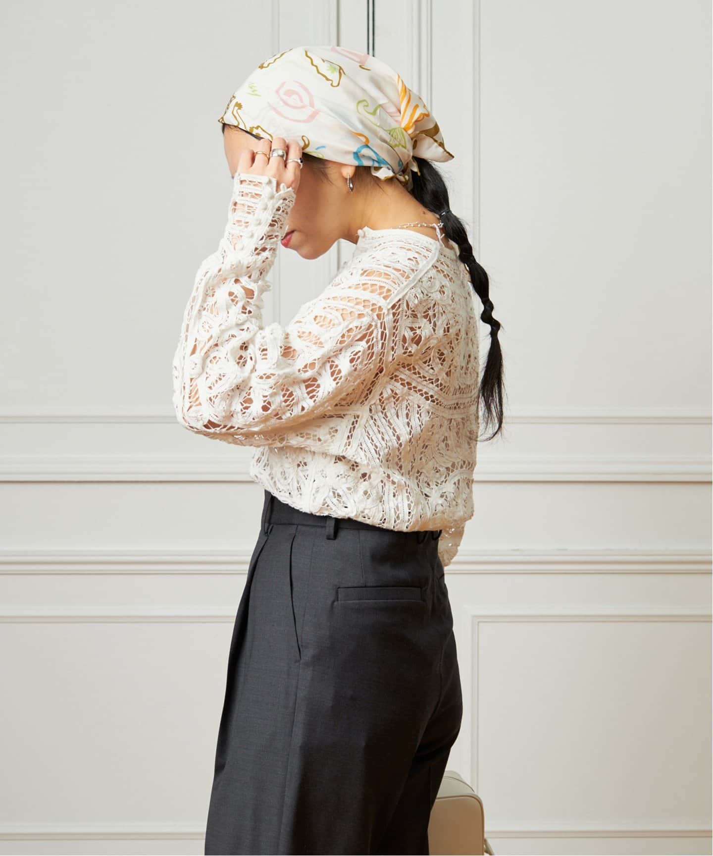 【新品未使用】IENA LA BOUCLE バテンレースブラウス 追加》IENA LA BOUCLE バテンレースブラウス（シャツ/ブラウス