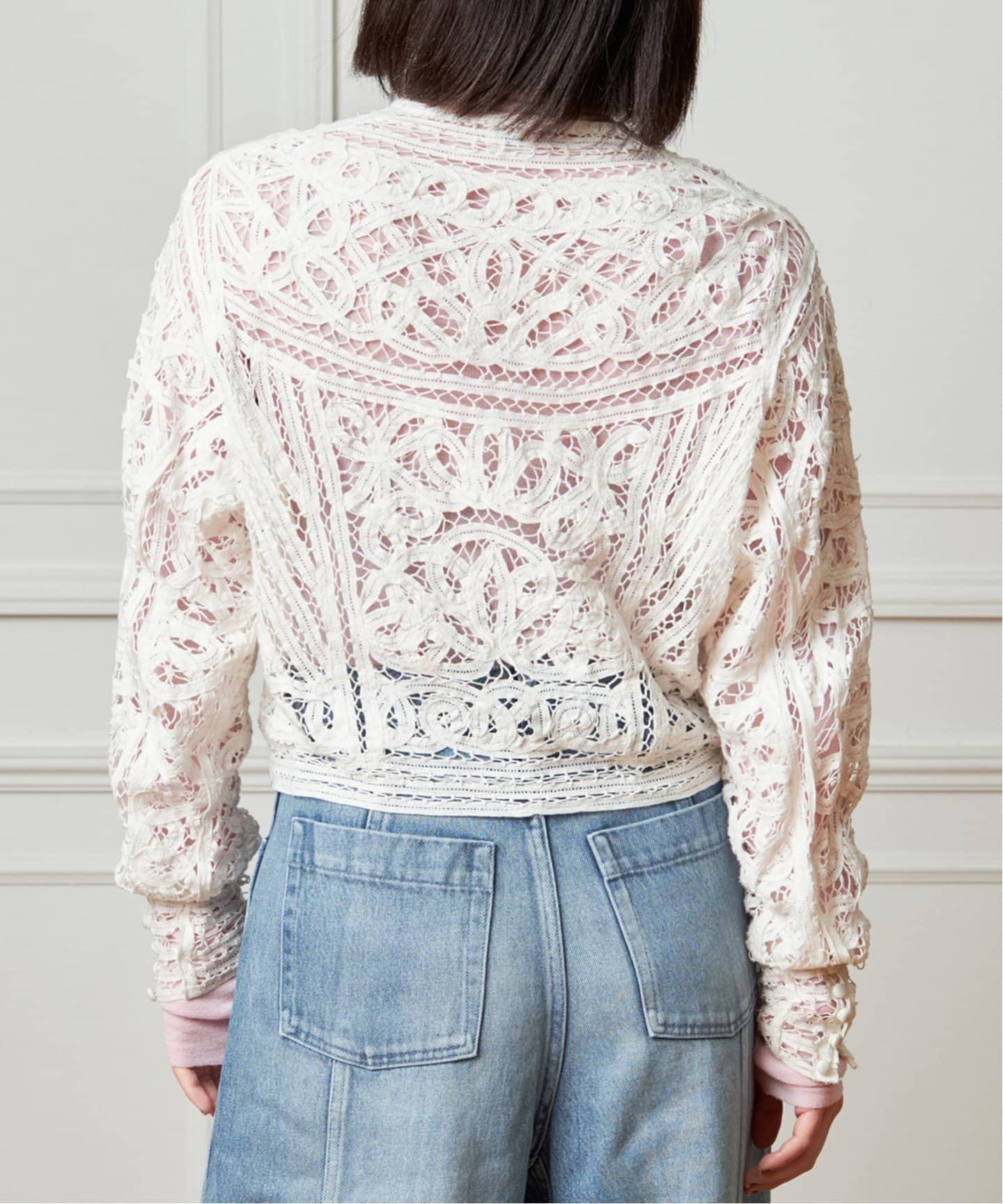 【新品未使用】IENA LA BOUCLE バテンレースブラウス IENA LA BOUCLE ブラウス シャツ 「追加」IENA バテンレース