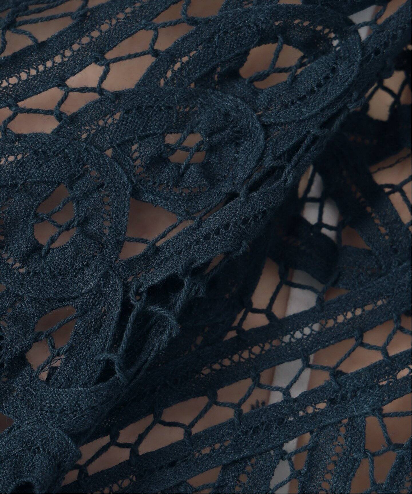 完売品　イエナラブークル　バテンレースブラウス　黒 追加予約》IENA LA BOUCLE バテンレースブラウス（シャツ