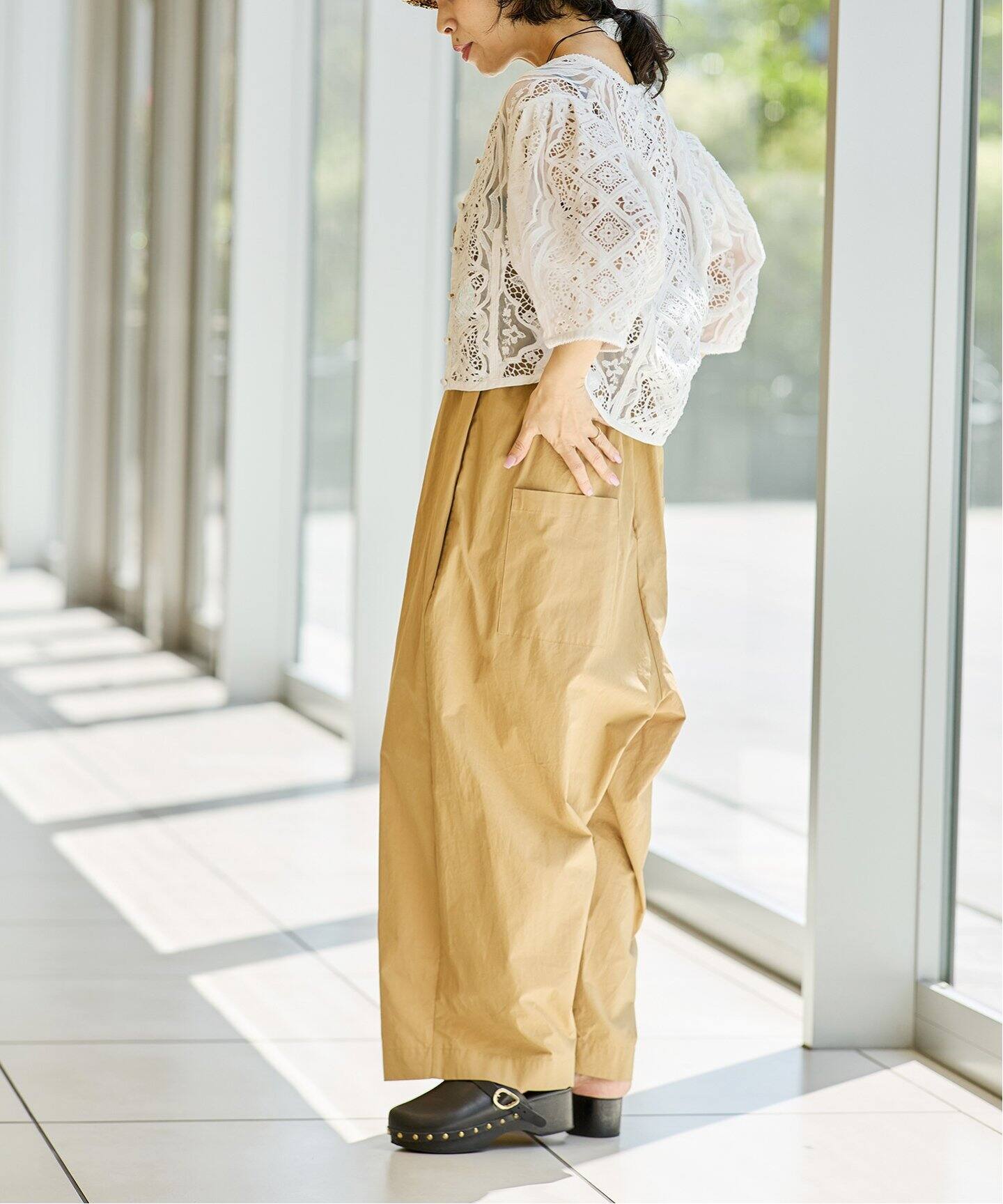 IENA LA BOUCLE チュールエンブロイダリーブラウス IENA LA BOUCLE チュールエンブロイダリーブラウス（シャツ