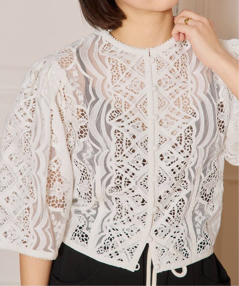 IENA LA BOUCLE エンブロイダリーブラウス（シャツ／ブラウス）｜IENA 