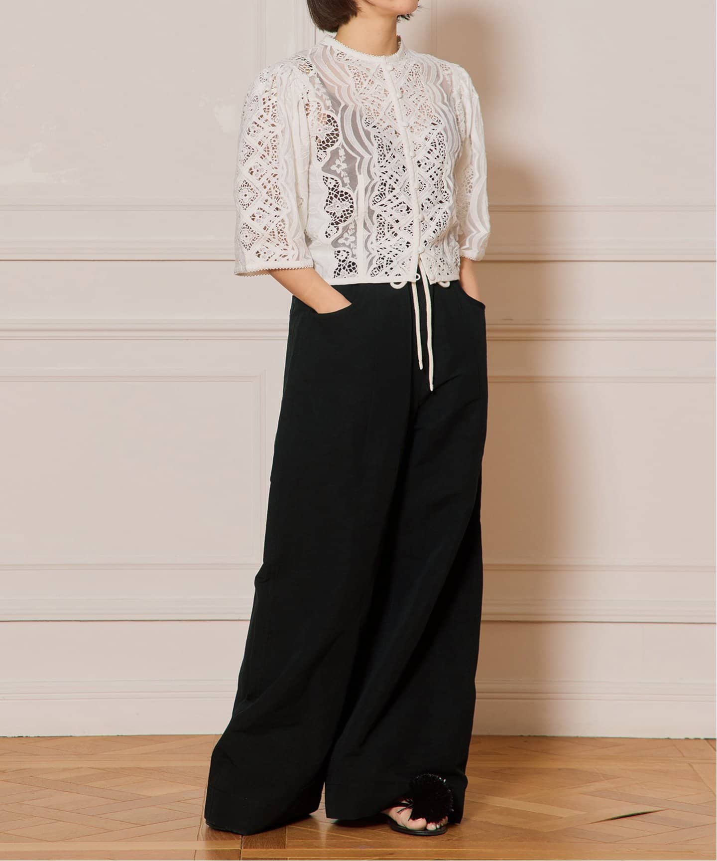 IENA LA BOUCLE エンブロイダリーブラウス（シャツ／ブラウス）｜IENA