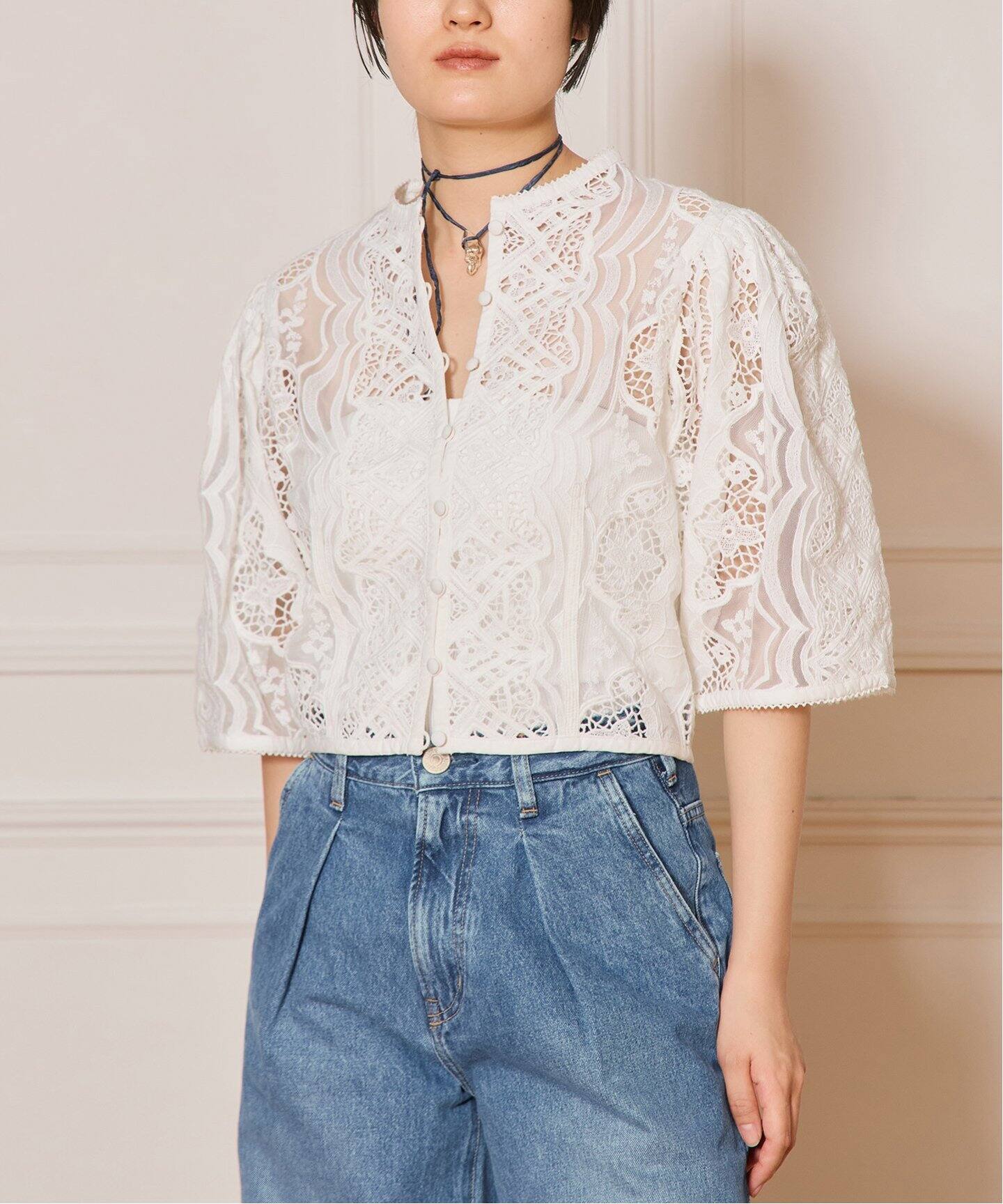 IENA LA BOUCLE エンブロイダリーブラウス（シャツ／ブラウス）｜IENA 