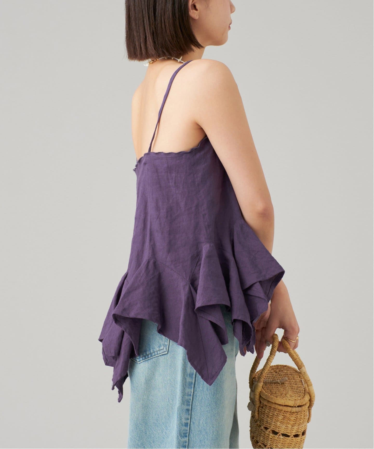 IENA - IENA Maison♡ローゲージリネンキャミソール IENA LA BOUCLE リネンブロードバイヤスキャミソール