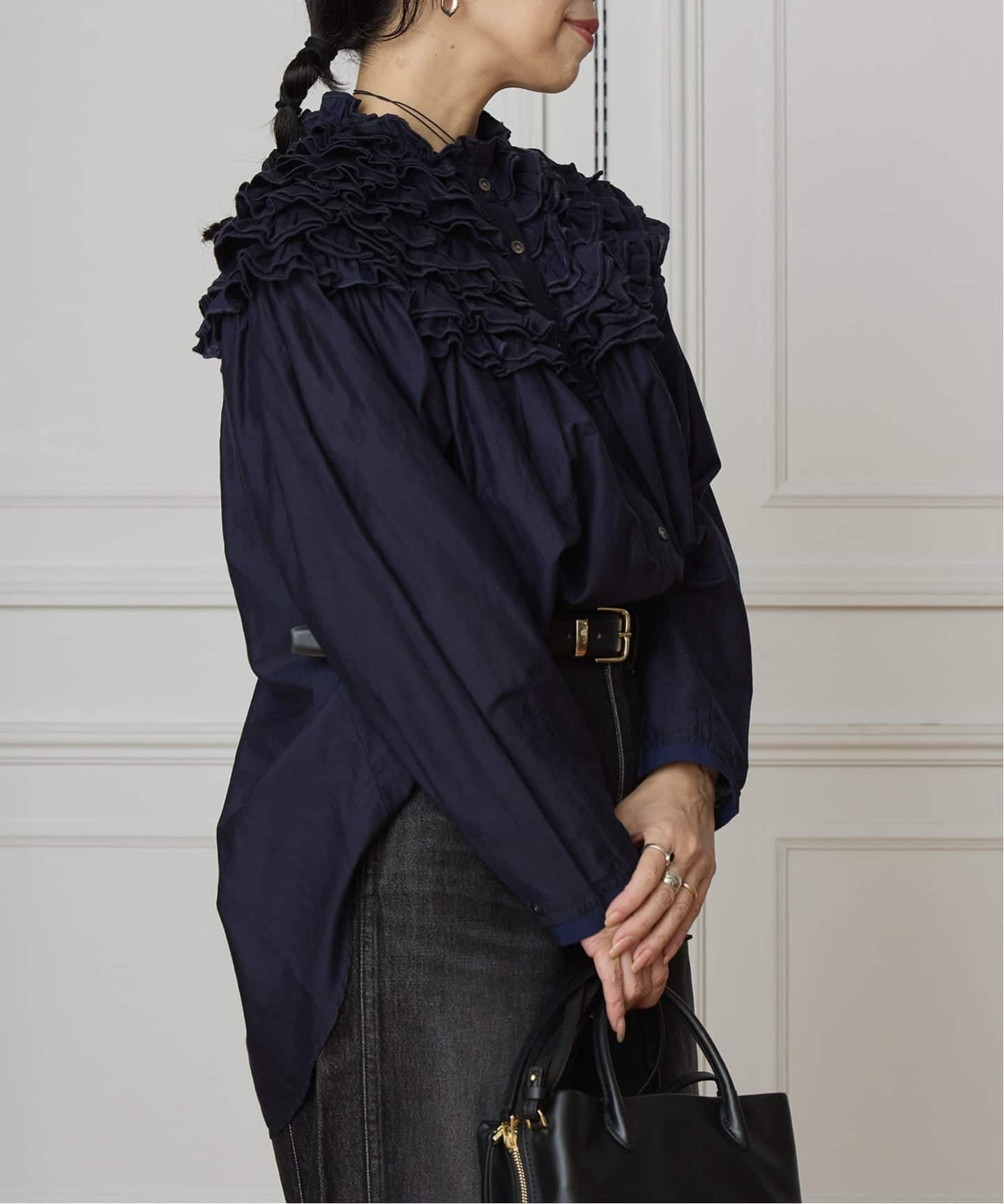 IENA LA BOUCLE Cotton Linen フリルブラウス IENA LA BOUCLE Cotton Linen フリルブラウス - メルカリ