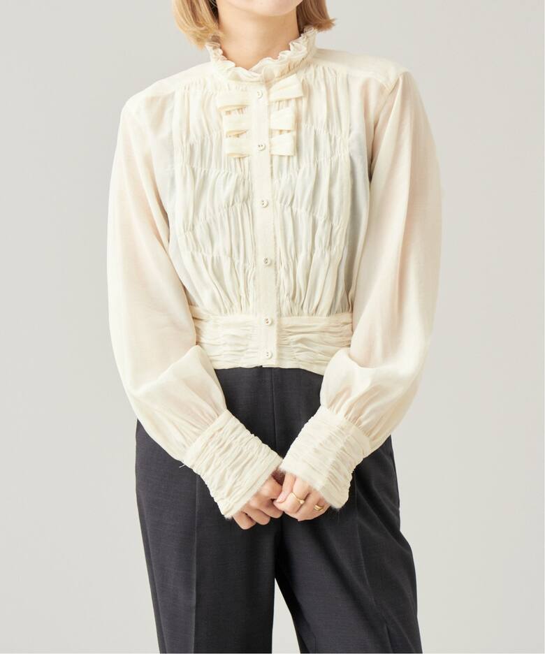 IENA LA BOUCLE ディテールリボンブラウス（シャツ／ブラウス）｜IENA 