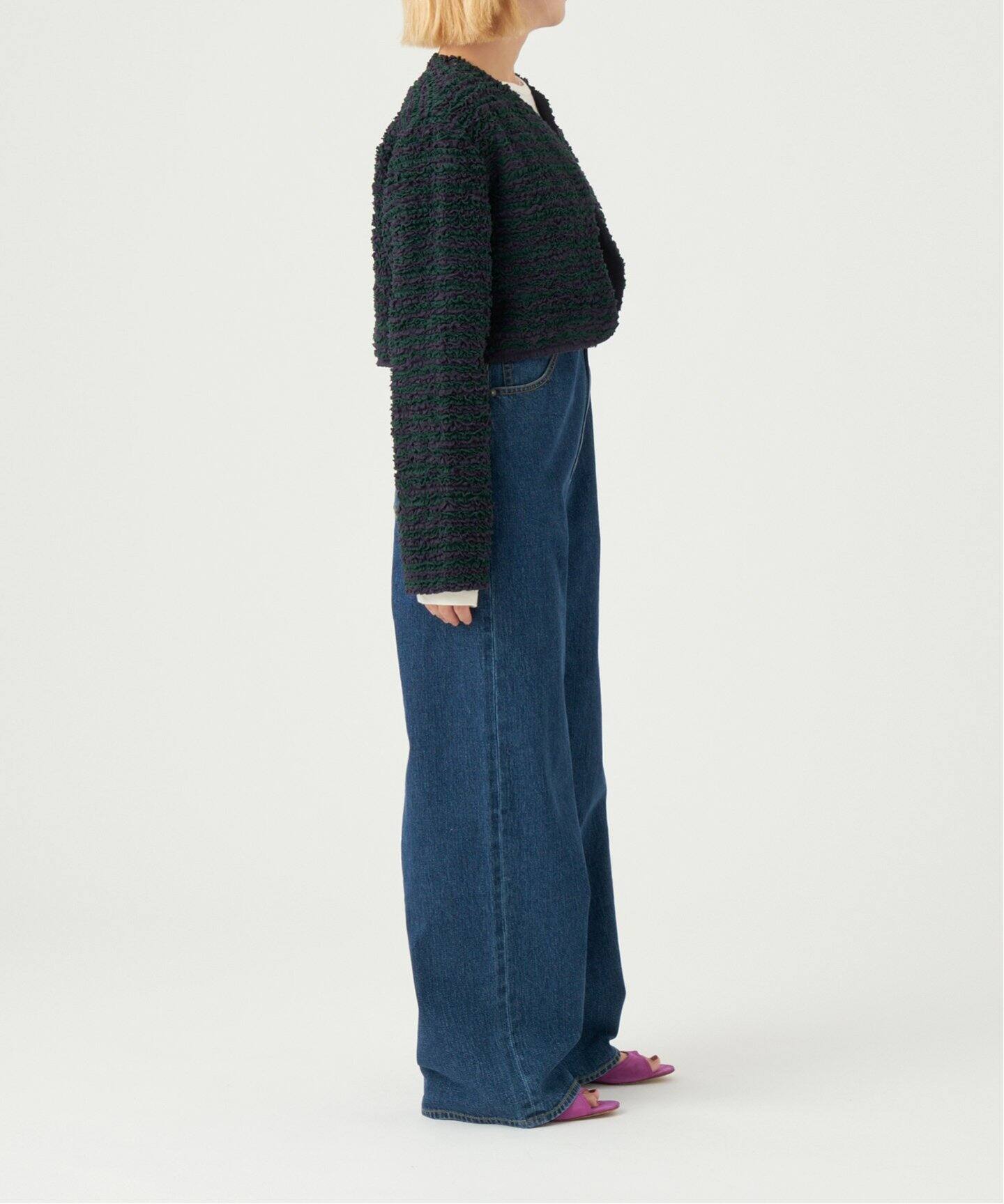 IENA LA BOUCLE フリルボレロ(ノーカラージャケット)|IENA IENA LA BOUCLE フリルボレロ(ノーカラージャケット)|IENA