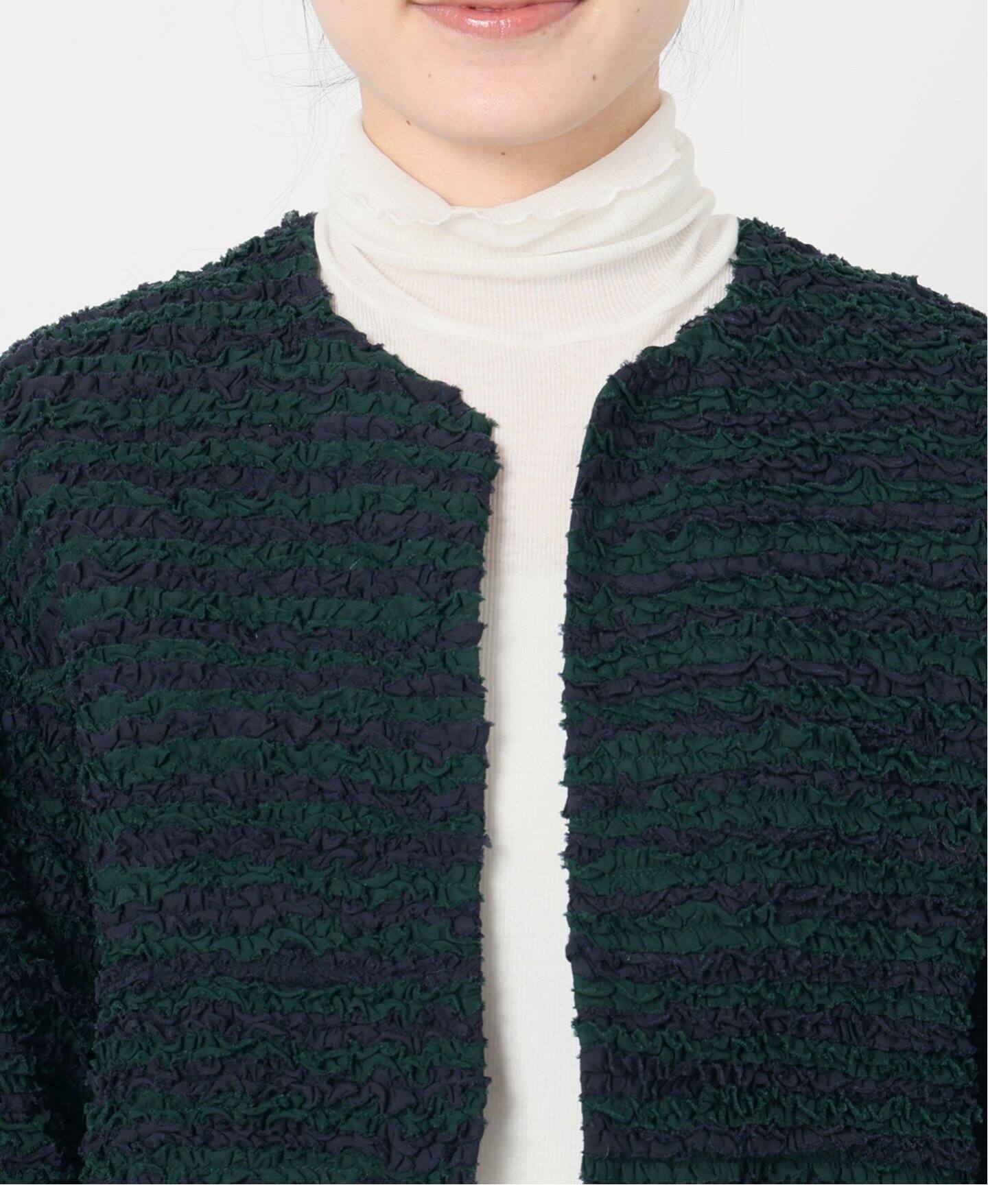 IENA LA BOUCLE チェックノーカラーコート IENA LA BOUCLE チェックノーカラーコート◇（ノーカラーコート