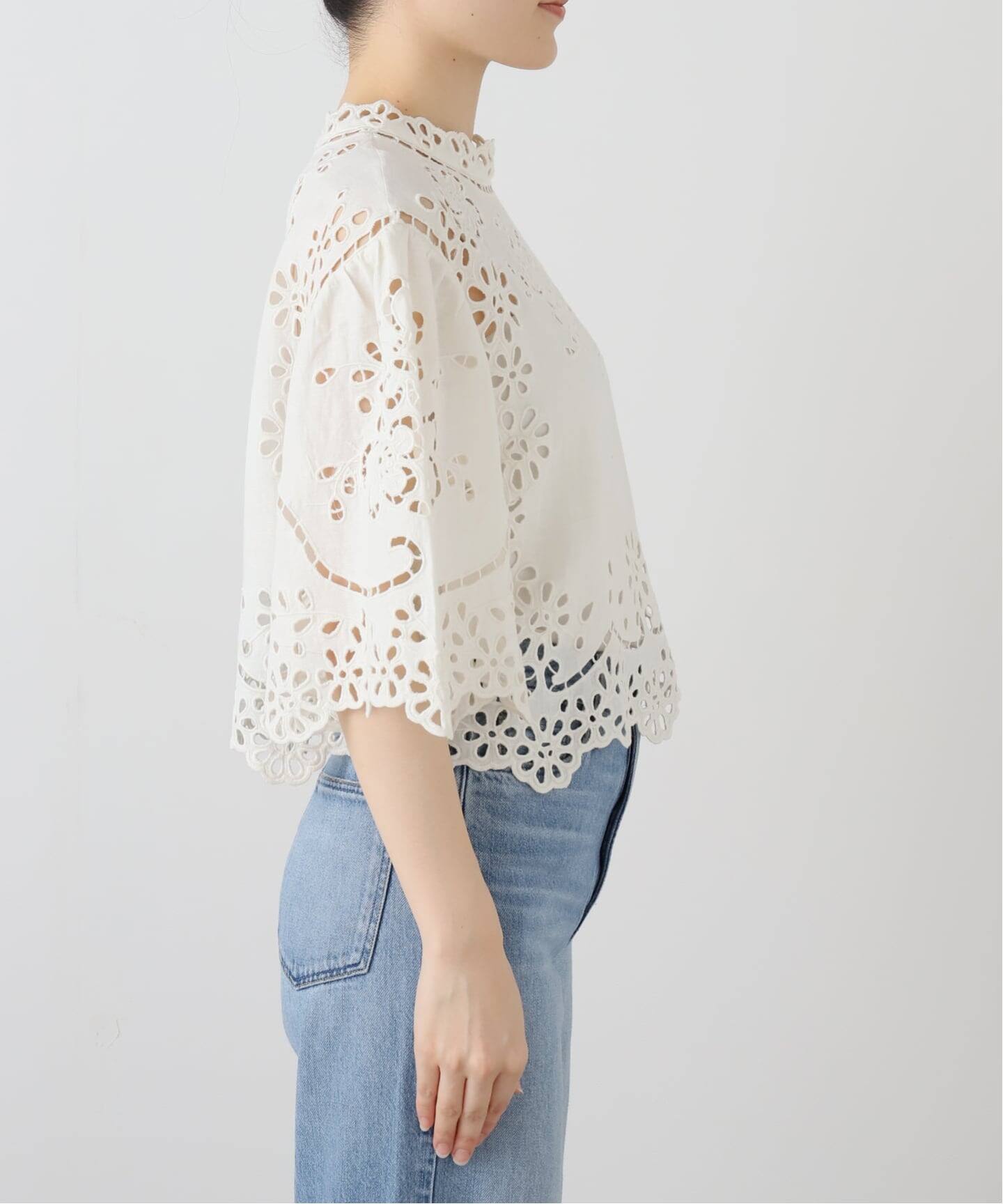 SEA NEW YORK/シー ニューヨーク LULA EMBROIDERY S/SLV TOP PF25-016 