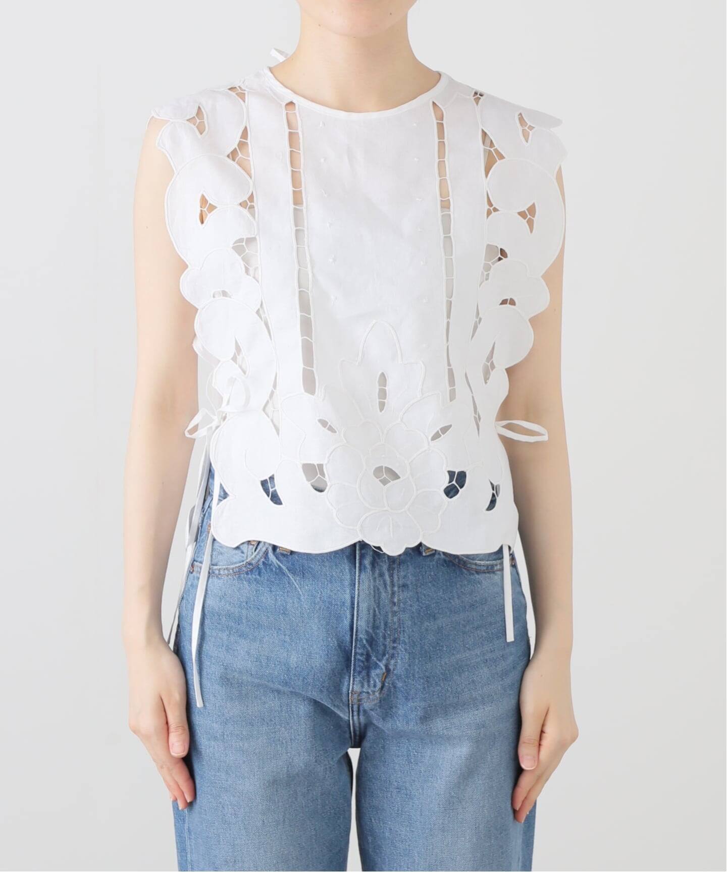 HERITER/エリテ cutwork parts gilet H0-00-3043（シャツ／ブラウス