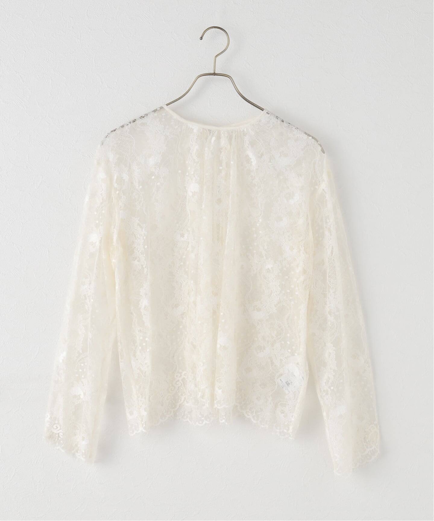 【極美】IENA Heriter◎Batten lace Church ブラウス HERITER/エリテ leaver lace blouse H2-25-3003（シャツ／ブラウス