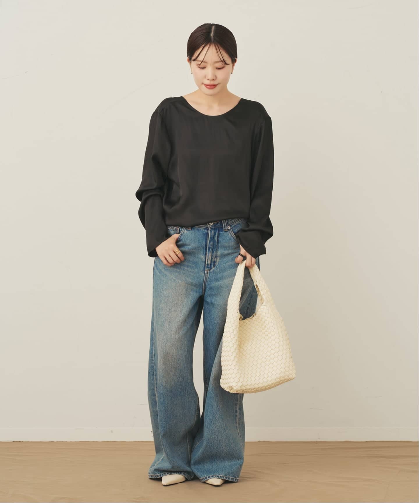 B155♡専用ページ♡ Memory Satin Back Wrap ブラウス（シャツ／ブラウス）｜Plage