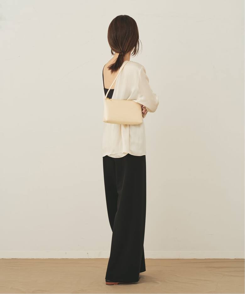 Memory Satin Back Wrap ブラウス（シャツ／ブラウス）｜Plage 