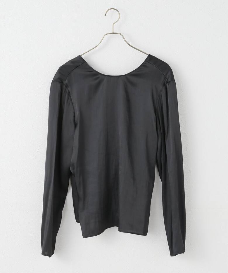 Memory Satin Back Wrap ブラウス（シャツ／ブラウス）｜Plage 
