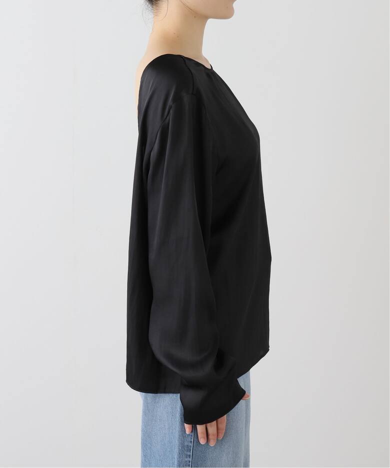 Memory Satin Back Wrap ブラウス（シャツ／ブラウス）｜Plage