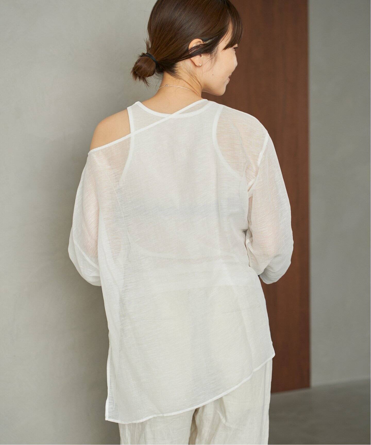 plage新品未使用即完売品 SHEER STRINGブラウス ホワイト プラージュ Plage Mesh Sheer ブラウス （ホワイト