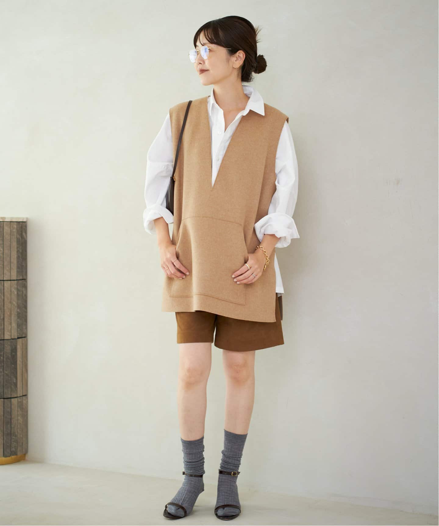 Plage Oversized ベスト　ベージュ 新品タグ付き plage（プラージュ）の「WO オーバーベスト◇（ベスト）」 - WEAR